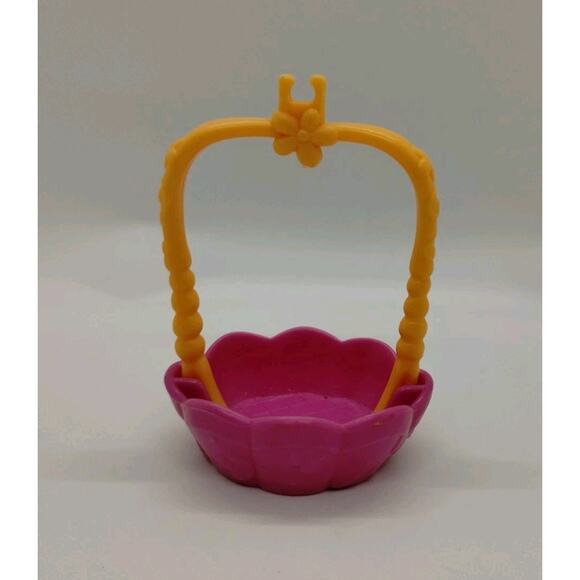 Littlest Pet Shop Round & Round Pet Town Replacement Set Pink Swing Basket - LPS - Picture 1 of 4